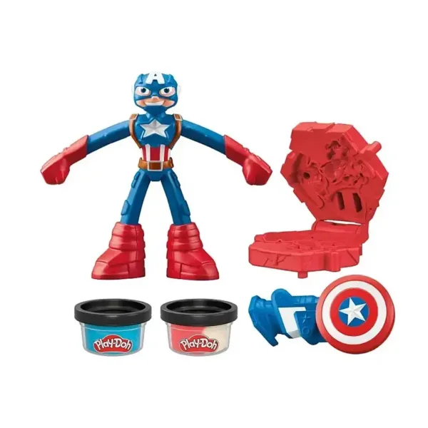 Play-Doh: Set de joacă Marvel Captain America - Hasbro imaginea 2