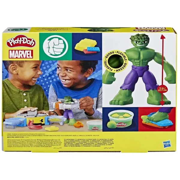 Play-Doh: Set de joacă Marvel Hulk Smash & Squish - Hasbro imaginea 2