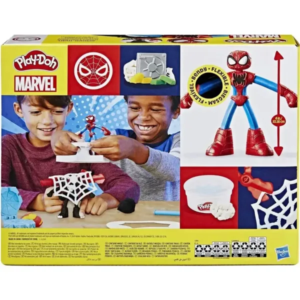 Play-Doh: Set de joacă de luptă Marvel Spider-Man Launch & Slice - Hasbro imaginea 2