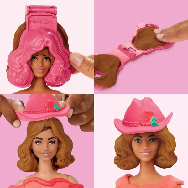 Play-Doh: Set de modelaj Barbie cu modele florale și franjuri - Hasbro imaginea 3