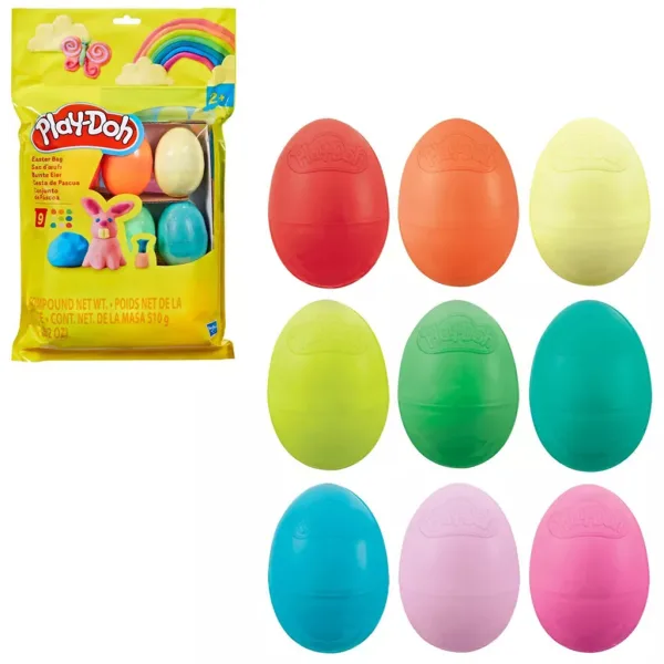 Play-Doh: Set de modelare de Paște cu 9 ouă colorate - Hasbro imaginea 1