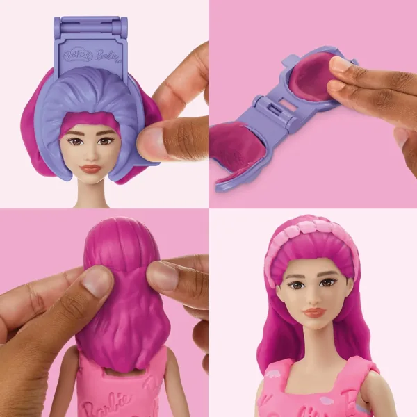 Play-Doh: Set de plastilină Barbie inimi și coroană de păr cu păpușă - Hasbro imaginea 3
