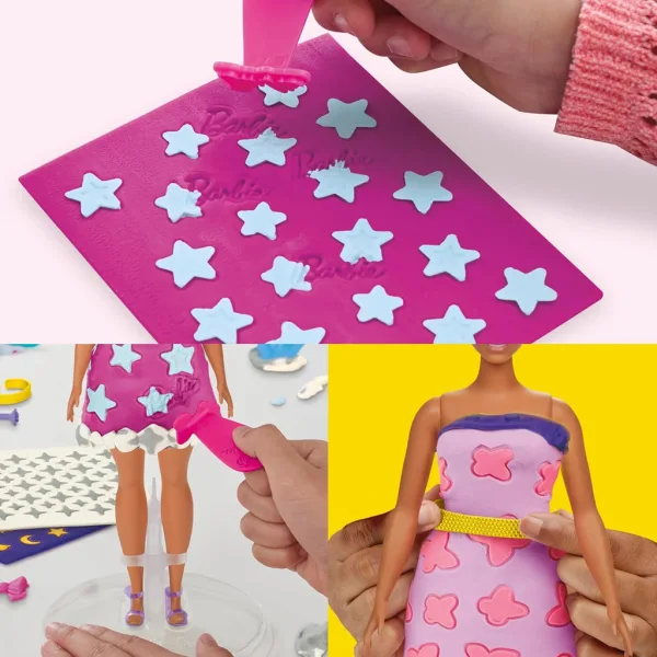 Play-Doh: Set de plastilină Barbie strălucire și pietre prețioase - Hasbro imaginea 3