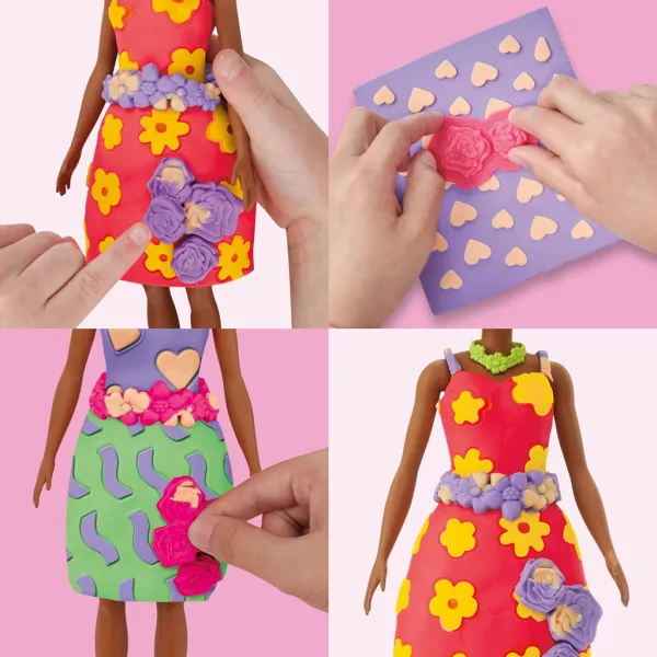 Play-Doh: Set de plastilină cu flori Barbie - Hasbro imaginea 2