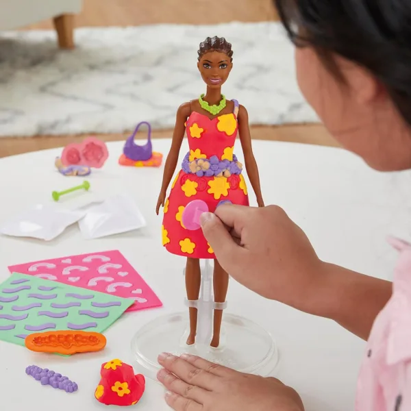 Play-Doh: Set de plastilină cu flori Barbie - Hasbro imaginea 3