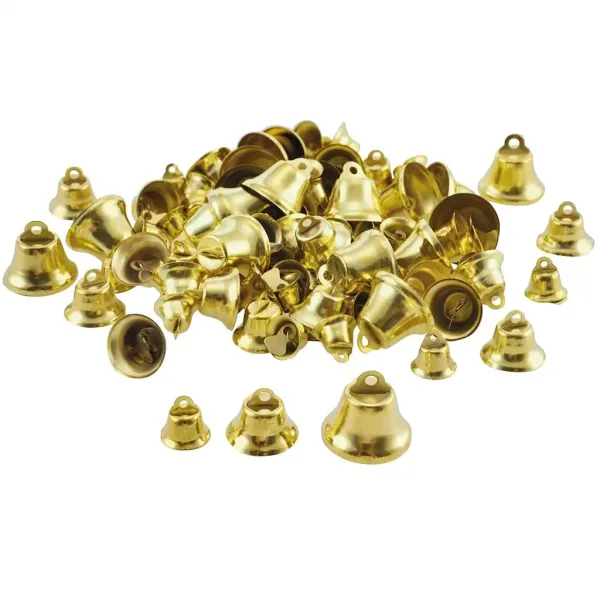 PlayBox: Clopoței decorativi de culoare aurie, pachet de 100 de bucăți. imaginea 1