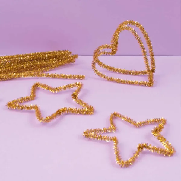 PlayBox: Fire de chenille de culoare aurie, 100 bucăți, 6mm imaginea 2