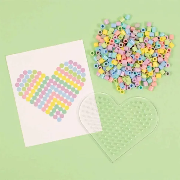 PlayBox: Mărgele MIDI de călcat de 5mm - Culori pastelate, pachet de 1000 bucăți imaginea 2