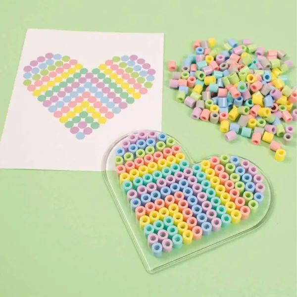 PlayBox: Mărgele MIDI de călcat de 5mm - Culori pastelate, pachet de 1000 bucăți imaginea 3
