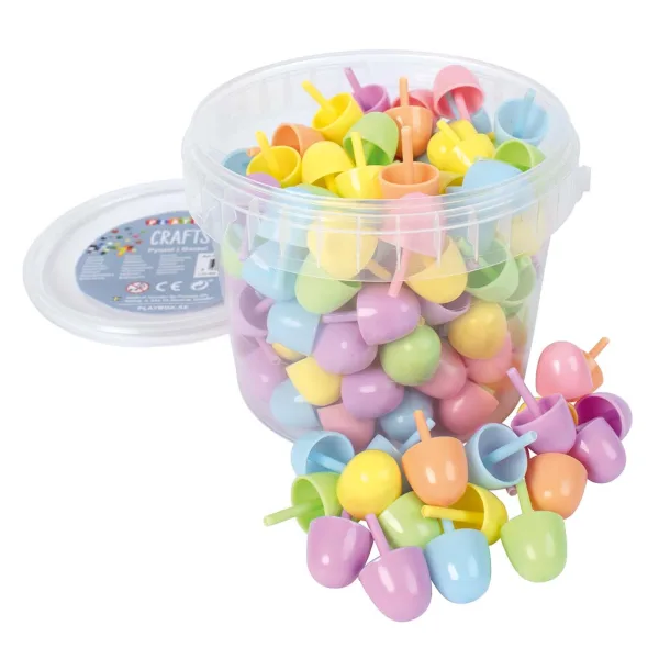 PlayBox: Mozaic colorat cu piese rotunde de 20 mm, set de 125 bucăți în găleată imaginea 1