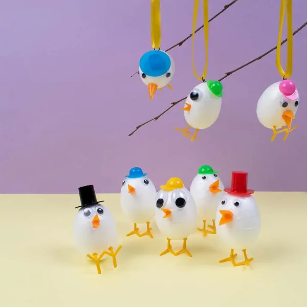 PlayBox: Pachet de 100 de ciocuri decorative pentru pui imaginea 2