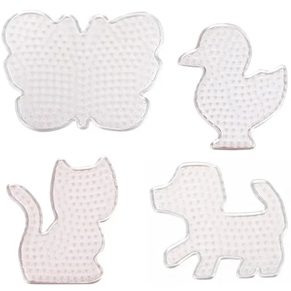 PlayBox: Pachet de plăci de bază cu animale pentru mărgele MIDI termoadezive de 5 mm, set de 4 bucăți imaginea 2