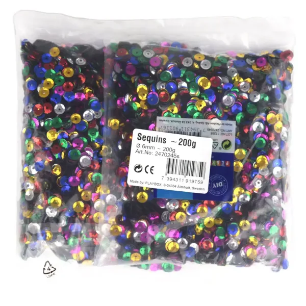 PlayBox: Pachet paiete colorate de cusut 6mm imaginea 1