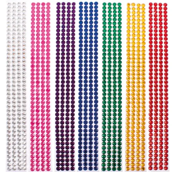 PlayBox: Pietre stras autoadezive colorate 1176 buc 8mm imaginea 1