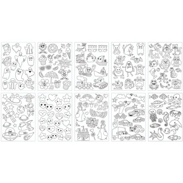 PlayBox: Set de 160 de autocolante colorabile imaginea 2