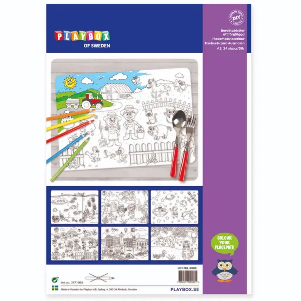 PlayBox: Set de suporturi de masă colorabile imaginea 1