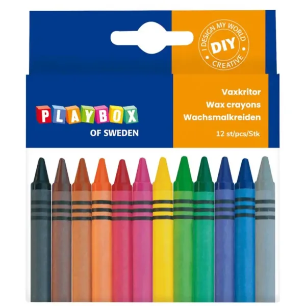 PlayBox: Set de cretă colorată, 12 bucăți, 0,8 cm imaginea 1