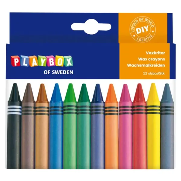 PlayBox: Set de cretă colorată, 12 bucăți, 1,1 cm imaginea 1