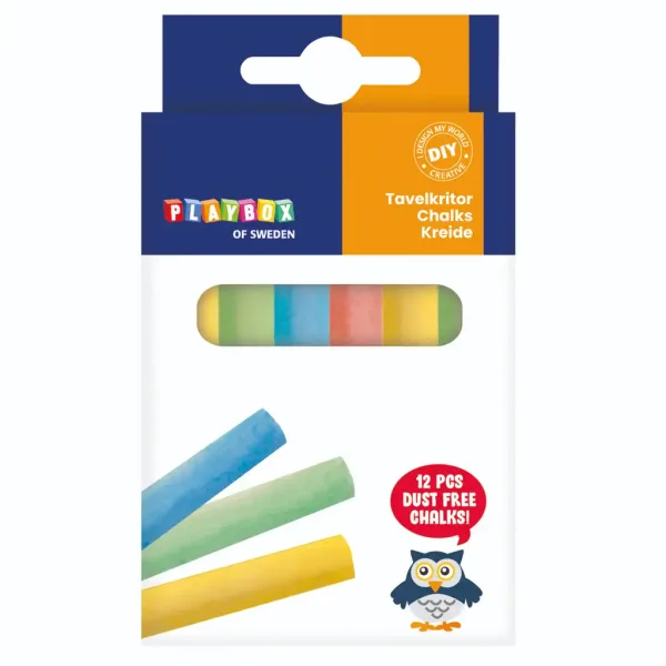 PlayBox: Set de cretă colorată, 12 bucăți imaginea 1