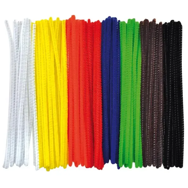 PlayBox: Set de fire chenille colorate, 100 bucăți, 0,3x15cm. imaginea 1