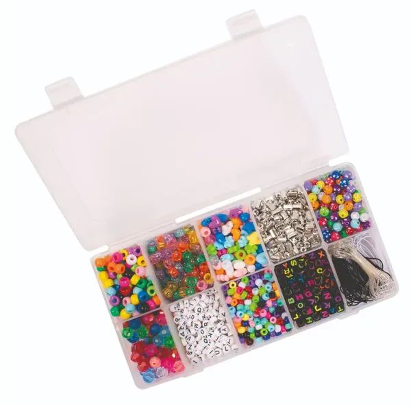 PlayBox: Set de mărgele din plastic, 1900 de bucăți, în cutie de depozitare. imaginea 2