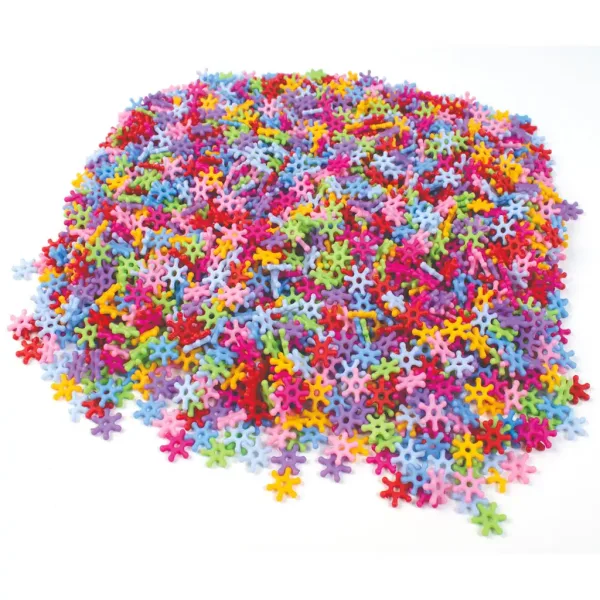 PlayBox: Set de mărgele din plastic colorate în formă de fulgi de zăpadă, 6200 de bucăți. imaginea 1