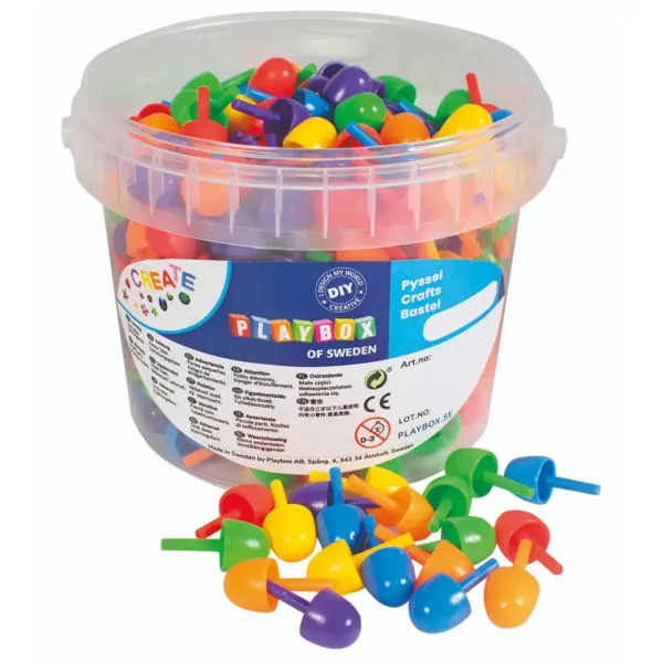 PlayBox: Set de mozaic colorat, mărime medie, 125 de piese, în cutie, 1,5 cm. imaginea 1