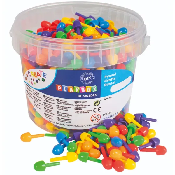 PlayBox: Set de mozaic colorat, mic, 125 de piese, în cutie, 1cm. imaginea 1