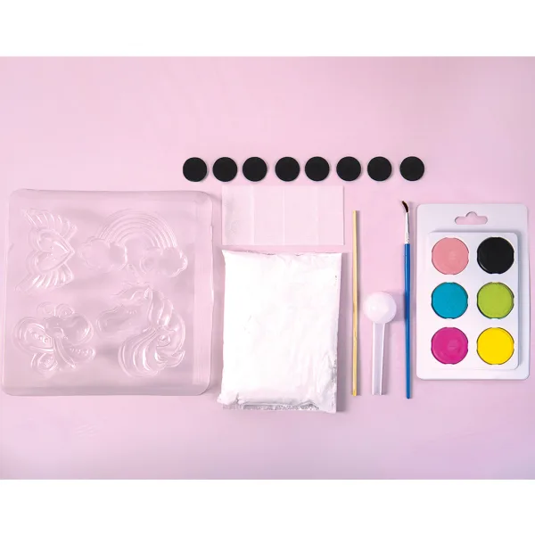 PlayBox: Set de turnare din ipsos pentru realizarea magneților de frigider cu unicorni imaginea 2