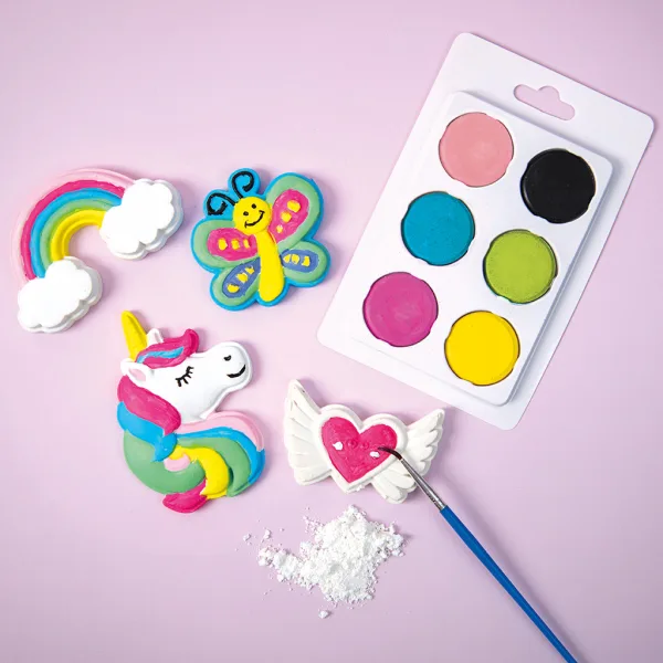 PlayBox: Set de turnare din ipsos pentru realizarea magneților de frigider cu unicorni imaginea 3