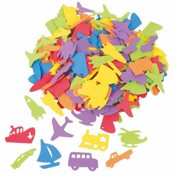 PlayBox: Set de vehicule colorate din burete, 250 de piese imaginea 1