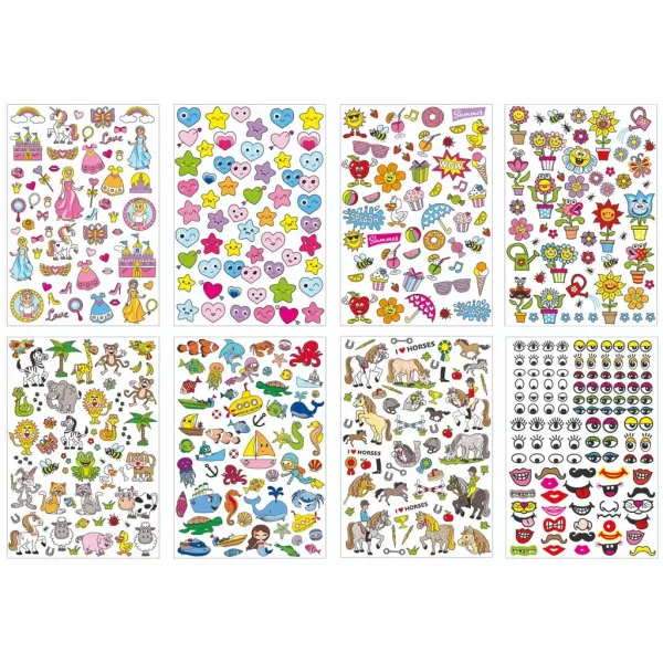 PlayBox: Set mega de autocolante cu prințese, 500 de bucăți imaginea 2