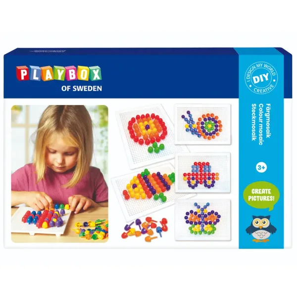PlayBox: Set pentru crearea de imagini mozaic colorate, 120 de piese imaginea 1