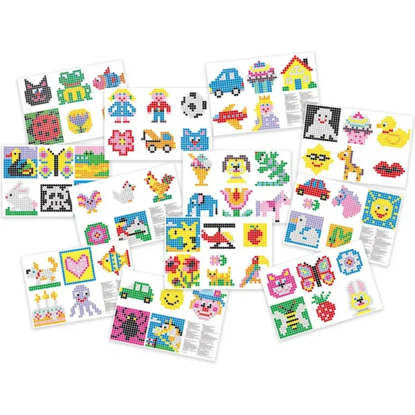 PlayBox: set XL de cartonașe cu modele pentru mărgele de călcat, 67 piese imaginea 2