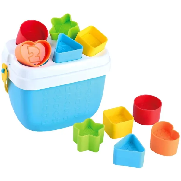 Playgo: Găletușă sortator de forme colorate imaginea 2