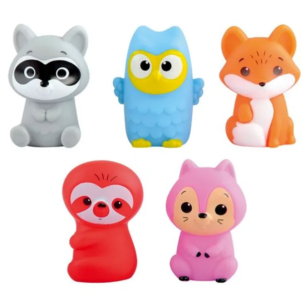 Playgo: Set de 5 marionete pentru degete cu animale din pădure imaginea 2