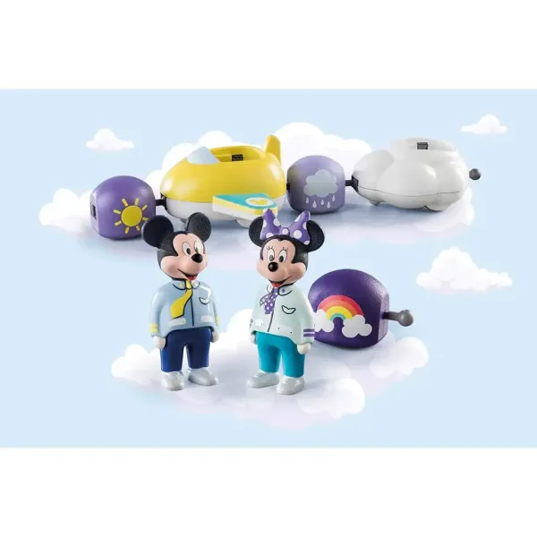 Playmobil 1.2.3 & Disney: Mickey și Minnie Mouse cu avionul de nori (71320) imaginea 2