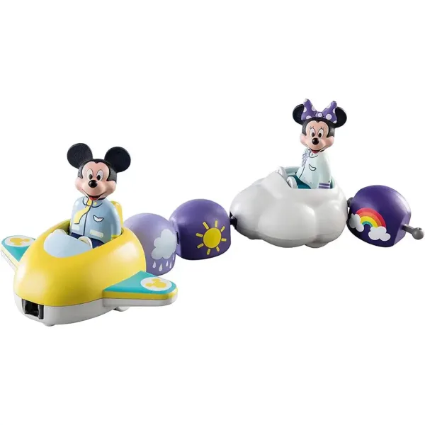 Playmobil 1.2.3 & Disney: Mickey și Minnie Mouse cu avionul de nori (71320) imaginea 5