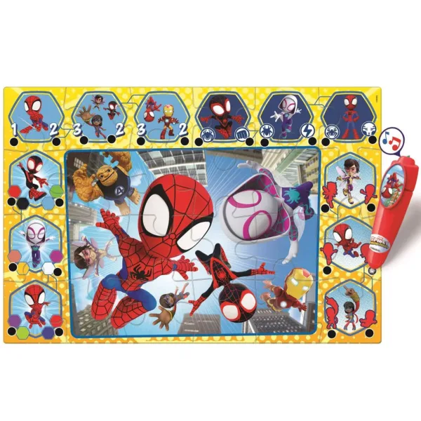 Póki și prietenii săi minunați - puzzle interactiv de podea, 24 de piese - Clementoni imaginea 3