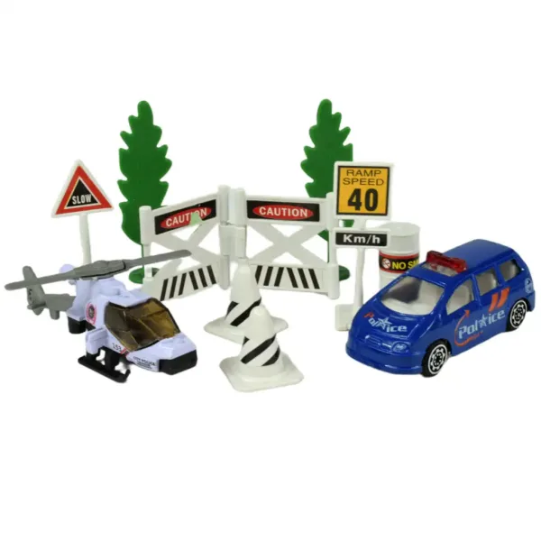 Police Set: Set de poliție cu vehicule și accesorii în diferite variante 1buc. imaginea 2