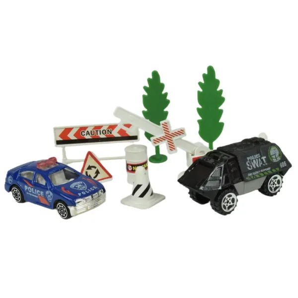 Police Set: Set de poliție cu vehicule și accesorii în diferite variante 1buc. imaginea 6
