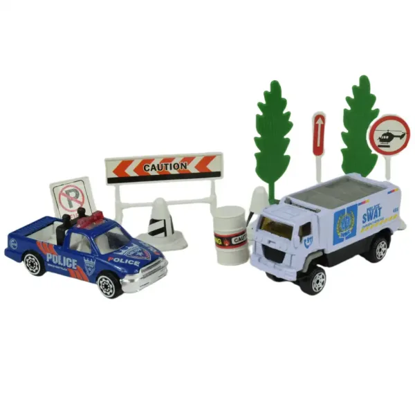 Police Set: Set de poliție cu vehicule și accesorii în diferite variante 1buc. imaginea 9