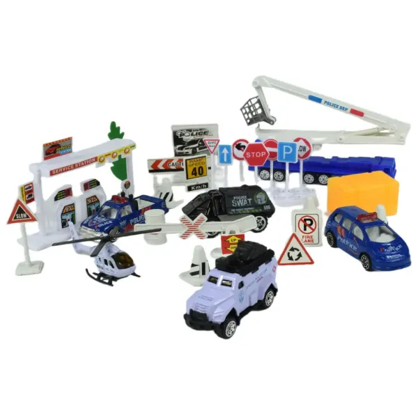 Police Squad: Set de jocuri de poliție cu vehicule și accesorii în două variante diferite. imaginea 2