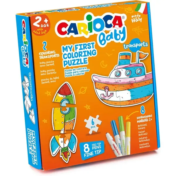 Primul meu set de puzzle colorabil pentru bebeluși - Carioca imaginea 1