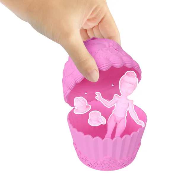 Prințesele Disney: Mini păpușă surpriză cupcake 1buc - Mattel imaginea 3