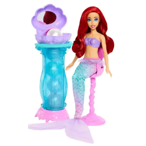 Prințesele Disney: Set surpriză cu păpușa Ariel Magia Perlelor - Mattel imaginea 2