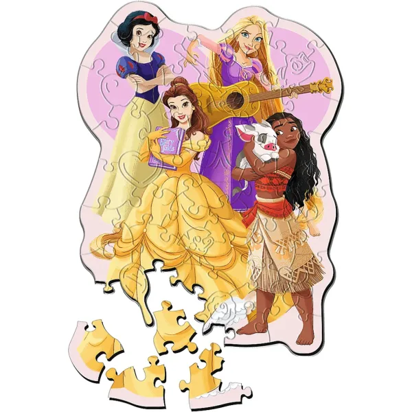 Prințesele Disney puzzle din lemn cu 50 de piese - Trefl imaginea 2