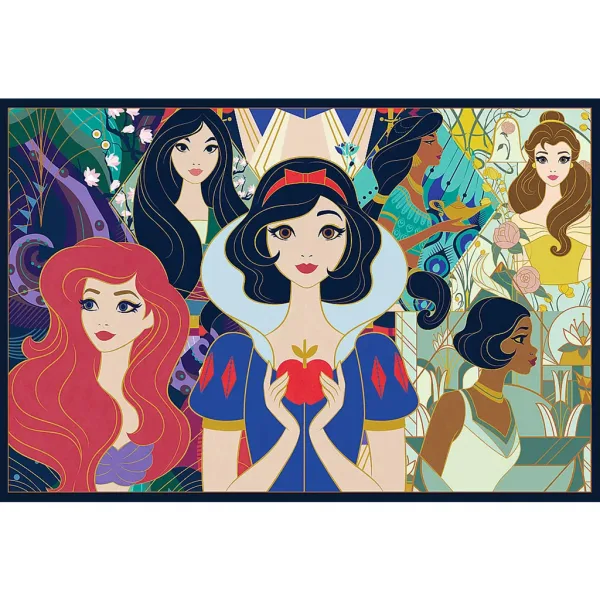 Prințesele fermecătoare Disney, puzzle Trefl 2x200 piese imaginea 3