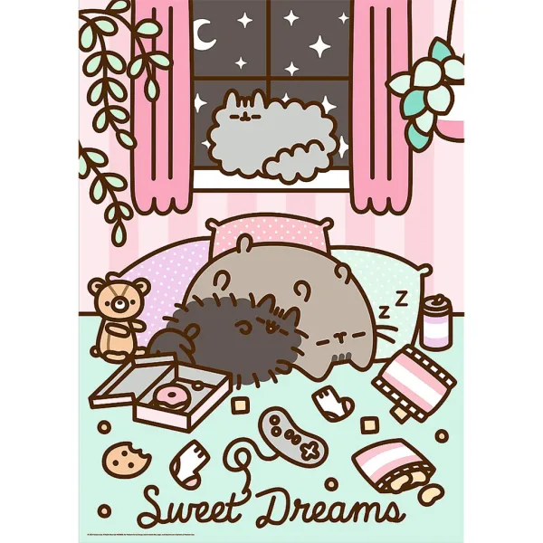 Pusheen vise dulci 1000 piese Premium plus quality puzzle - Trefl imaginea 2