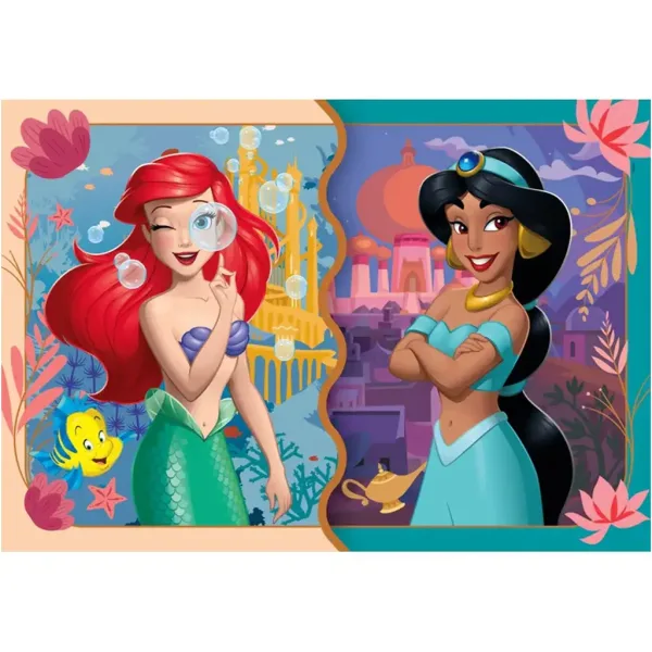 Puzzle 2 în 1 Prințese Disney - Clementoni imaginea 2